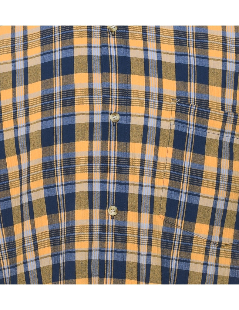 Short Sleeve Checked Shirt - M