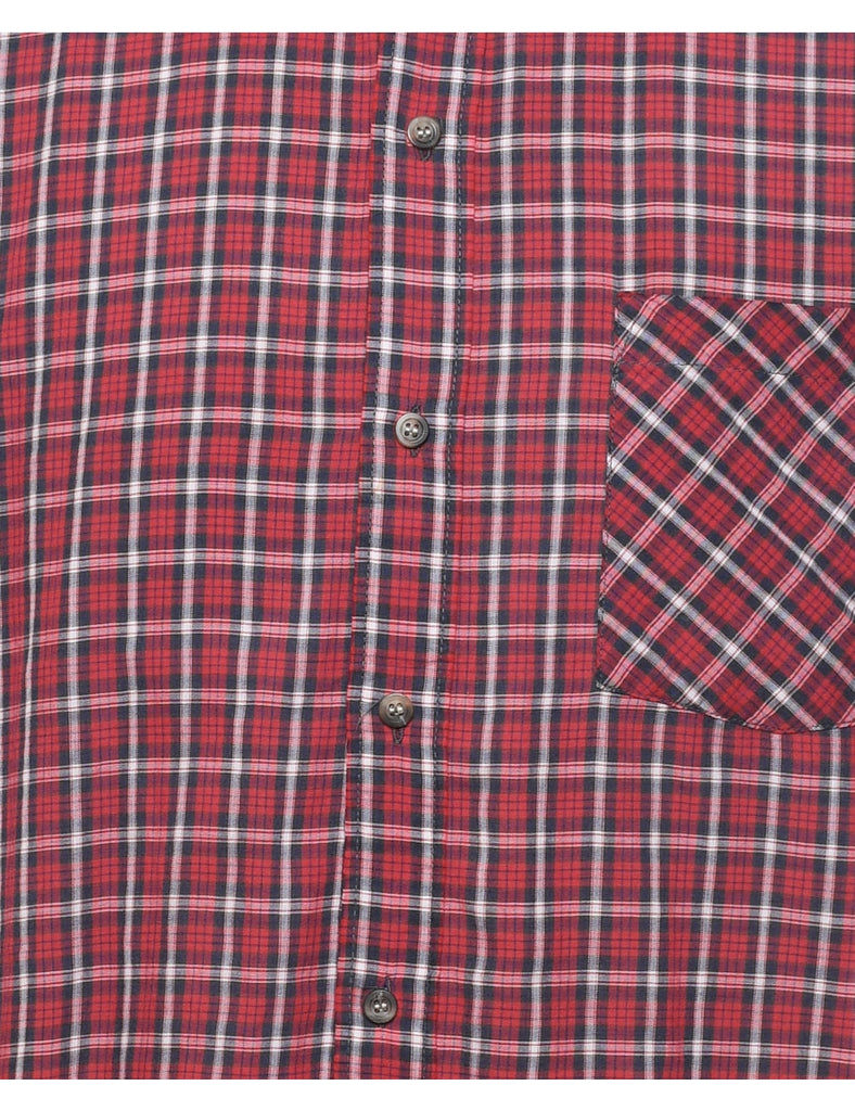 Short Sleeve Checked Shirt - L