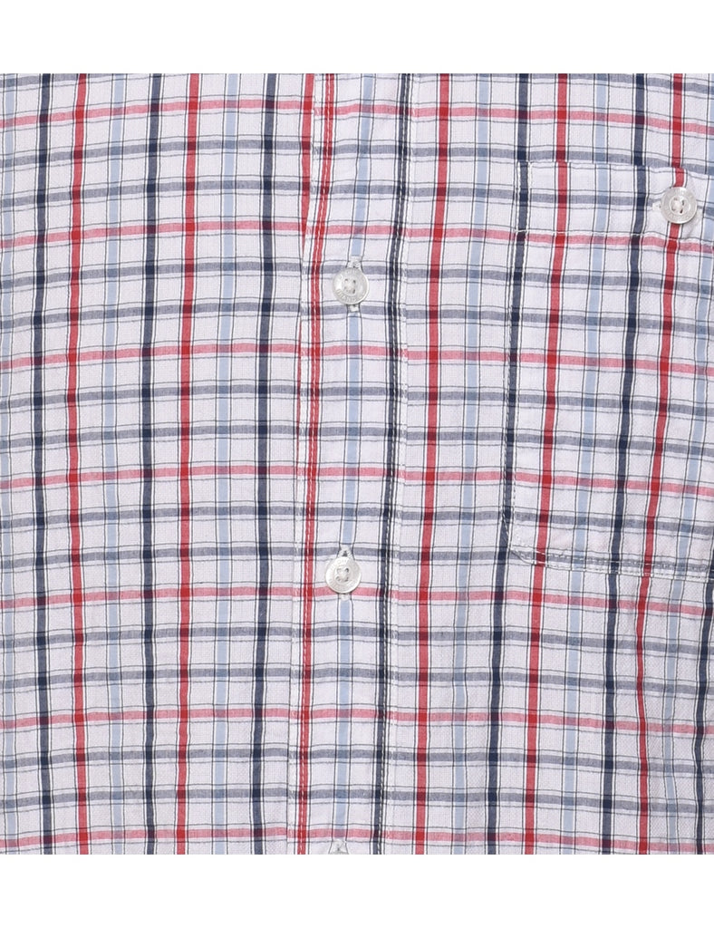 Short Sleeve Checked Shirt - L