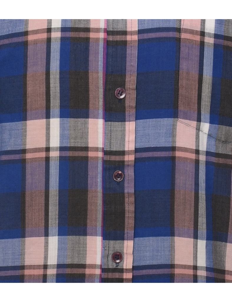 Short Sleeve Checked Shirt - L