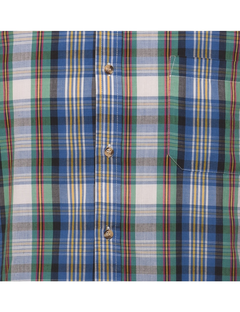Short Sleeve Checked Shirt - L