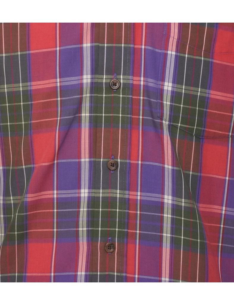 Short Sleeve Checked Shirt - M