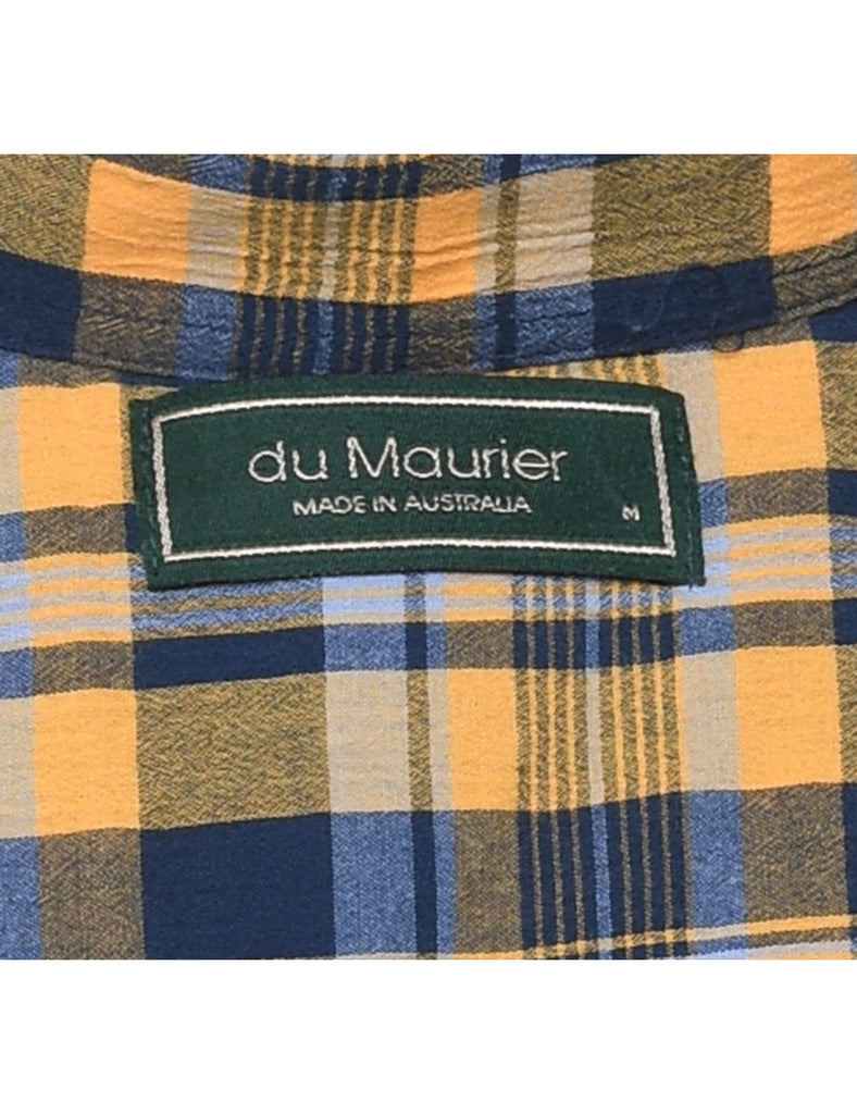 Short Sleeve Checked Shirt - M