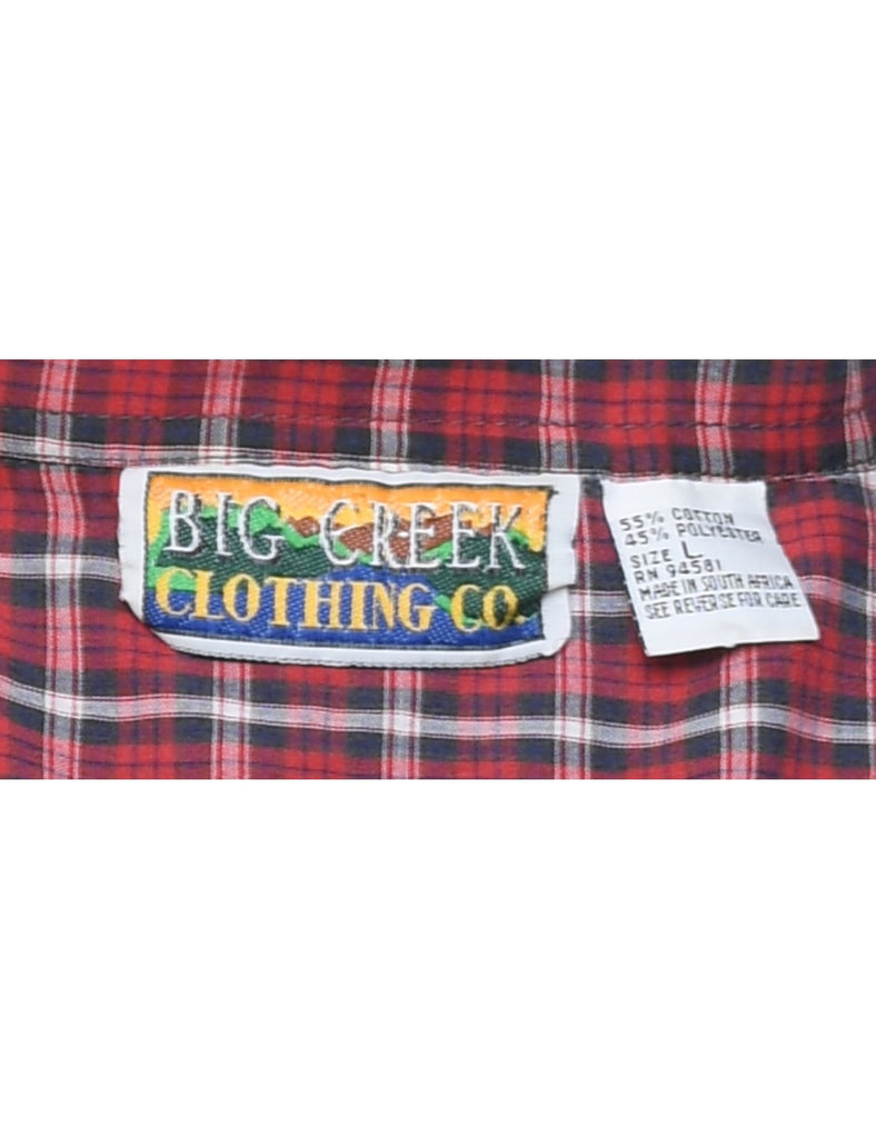 Short Sleeve Checked Shirt - L