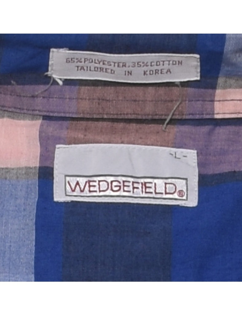 Short Sleeve Checked Shirt - L