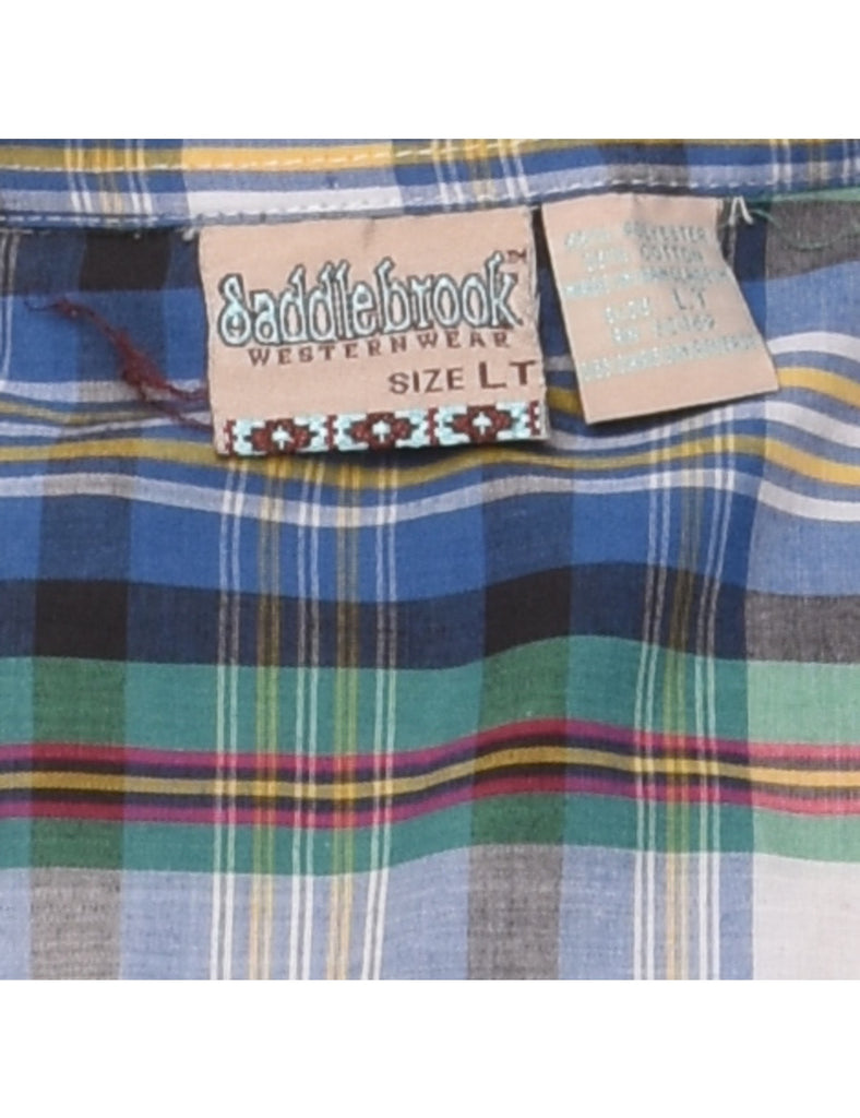 Short Sleeve Checked Shirt - L