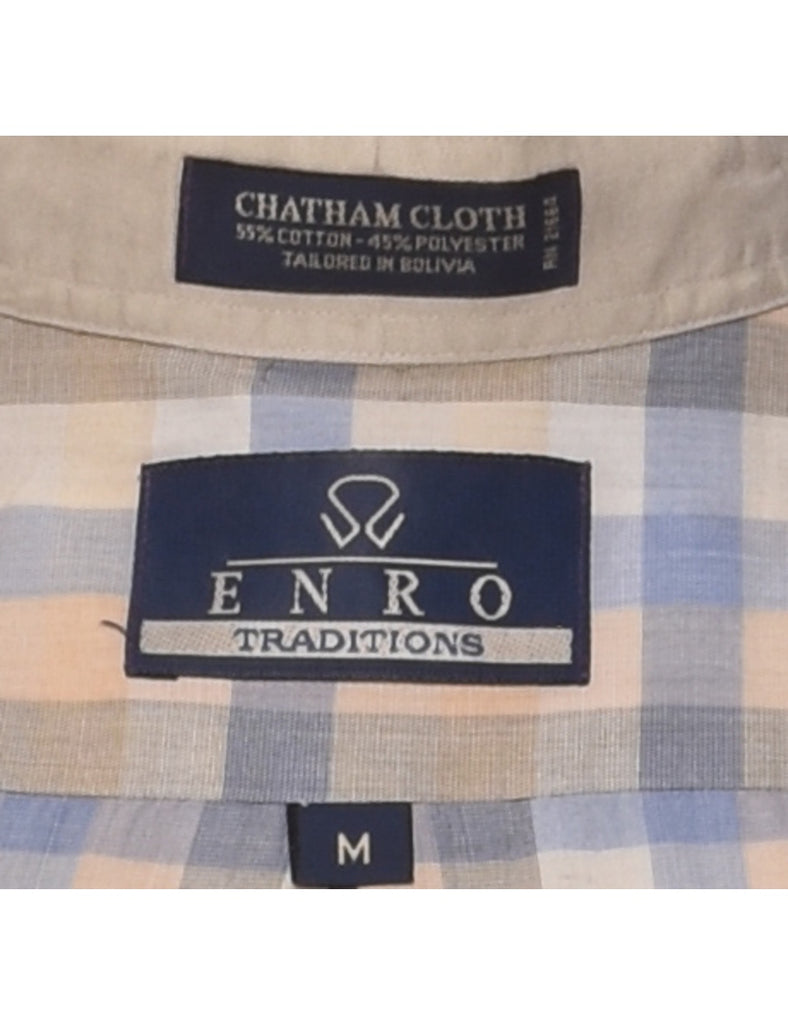 Short Sleeve Checked Shirt - M
