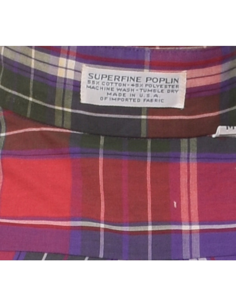 Short Sleeve Checked Shirt - M
