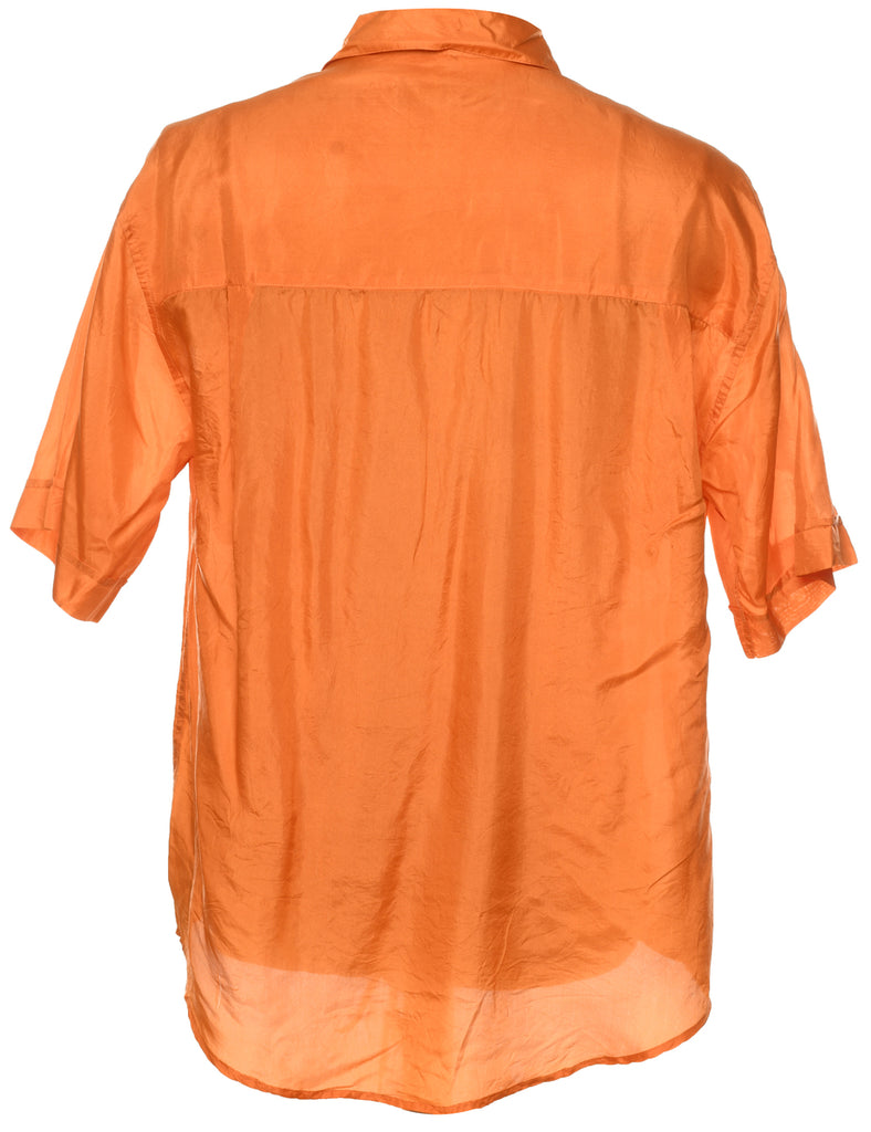 Silk Orange Shirt - M