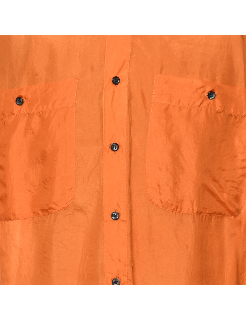 Silk Orange Shirt - M