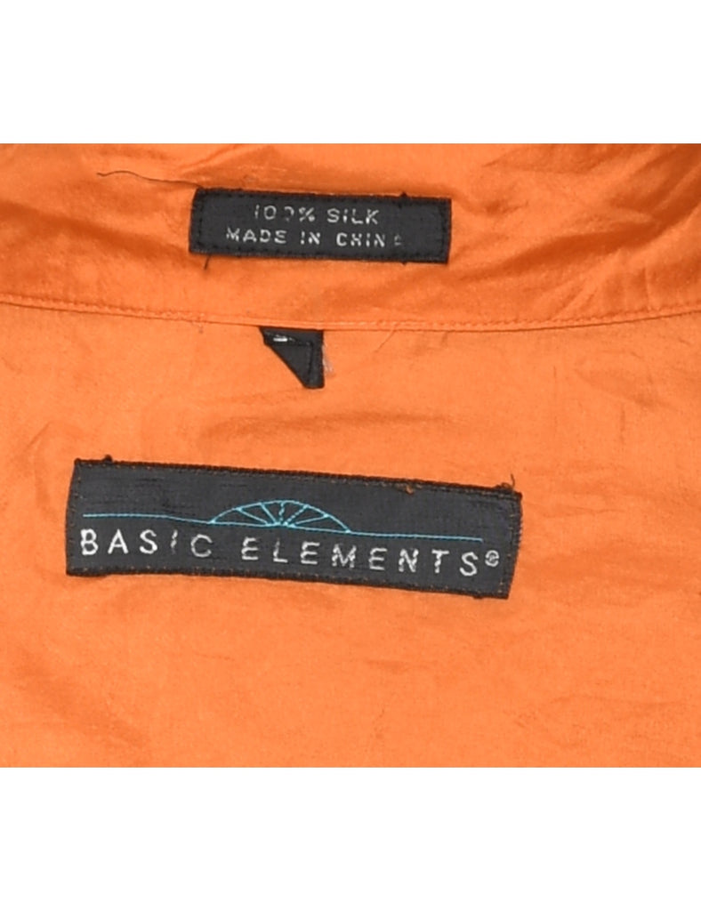 Silk Orange Shirt - M