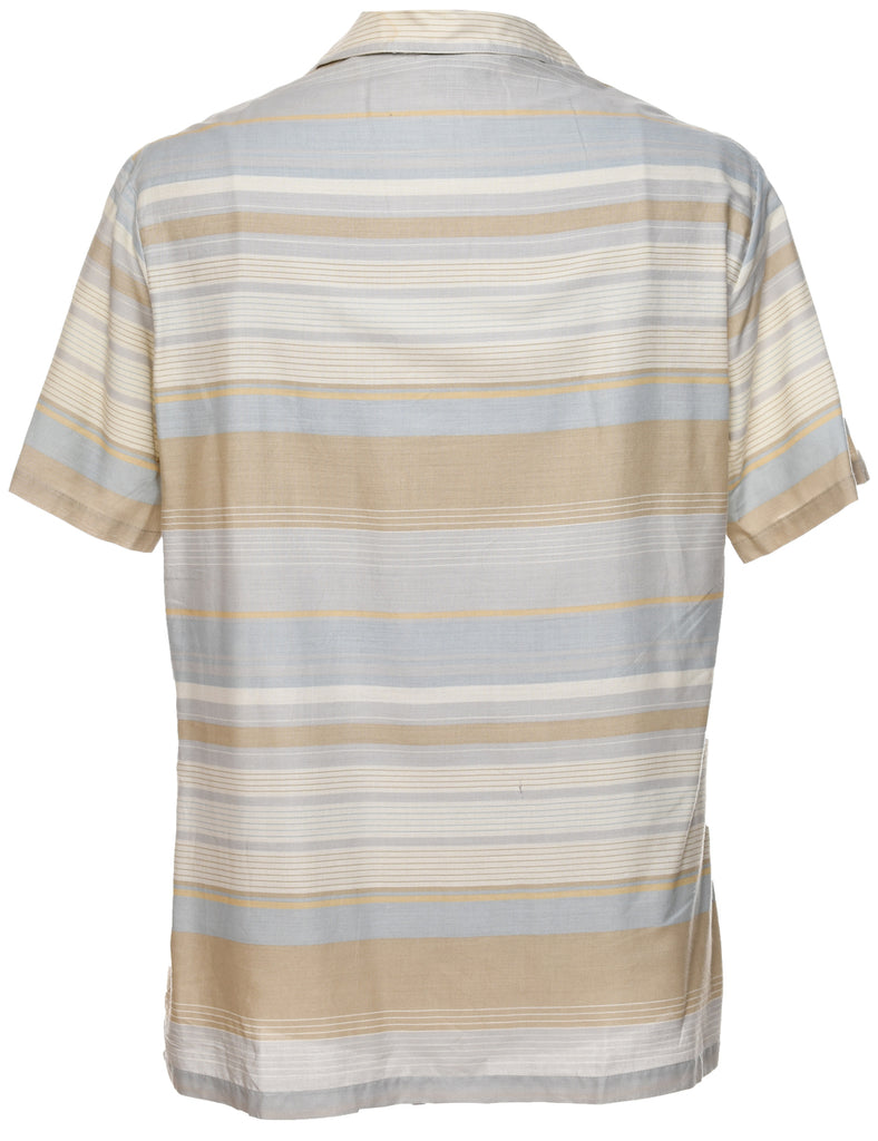 Striped Short Sleeved Shirt - L