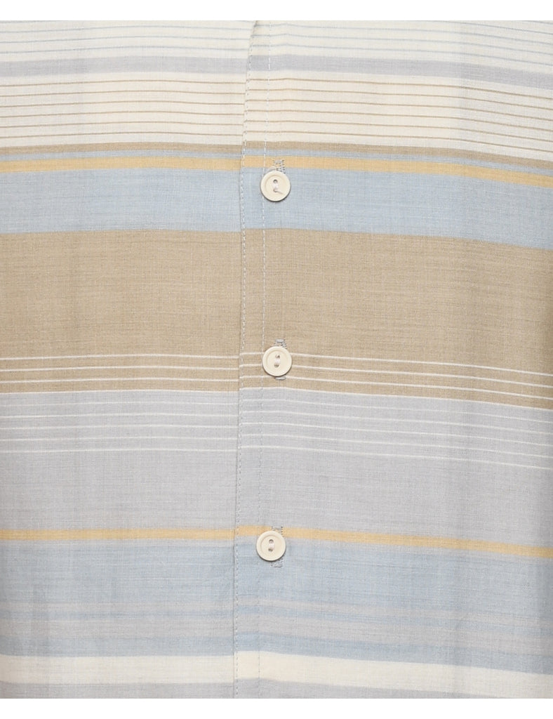 Striped Short Sleeved Shirt - L