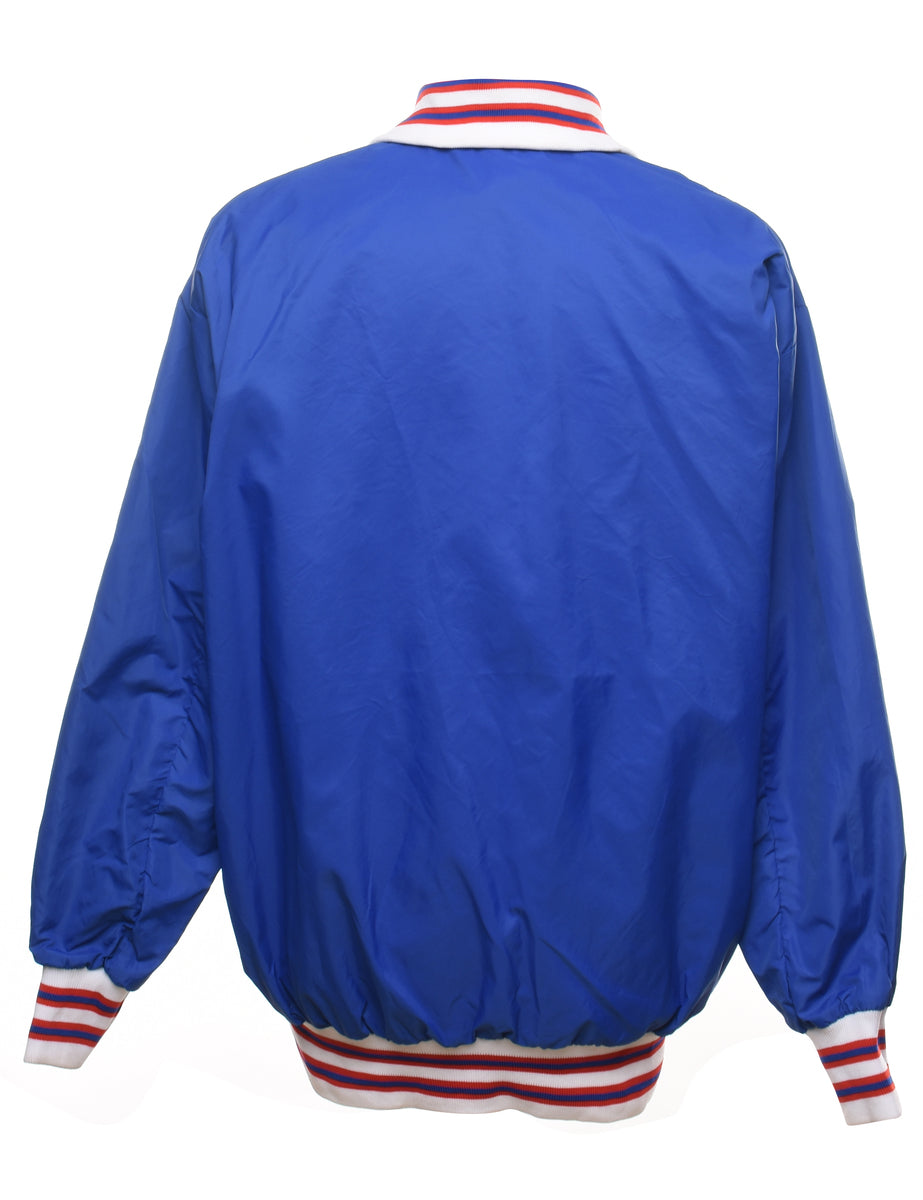 Men s Vintage Blue Red White Nylon Jacket Blue XL Beyond Retro