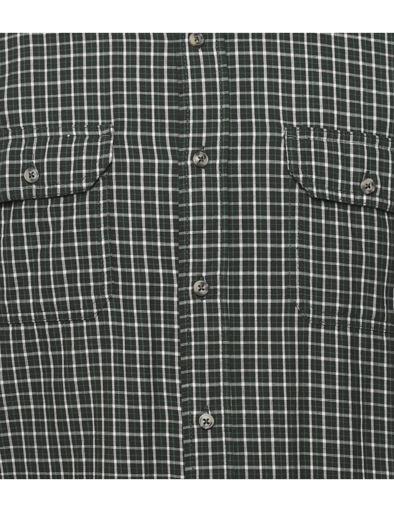 Wrangler Olive Green Checked Shirt - S
