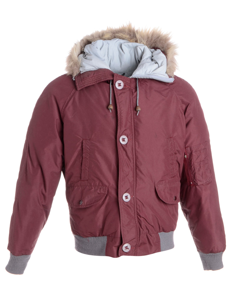 Beyond Retro Label Zip Front Parka Jacket