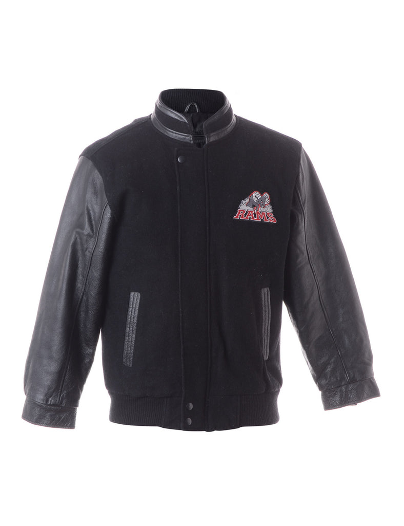 Beyond Retro Label Zip Front Team Jacket