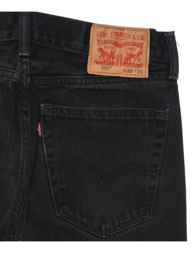 Black Levi's 505 Straight-Fit Jeans - W31 L32