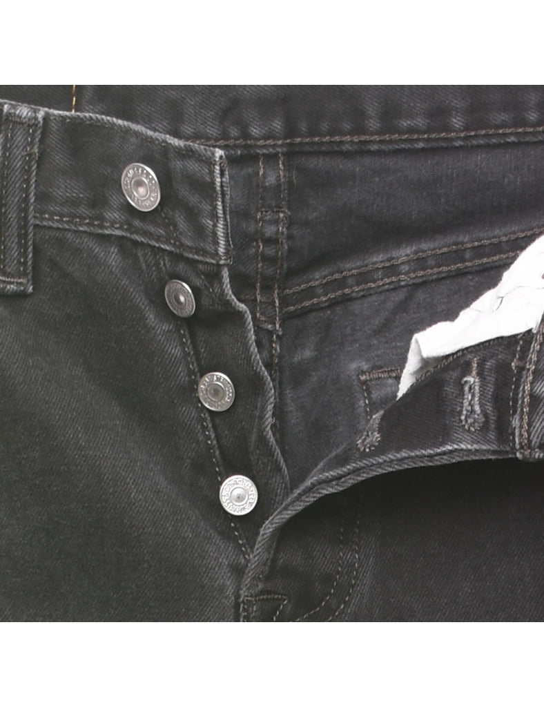 Black Levi's Straight-Fit 501 Jeans - W28 L30