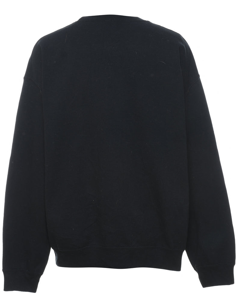 Black & Red Drake Design Christmas Sweatshirt - L