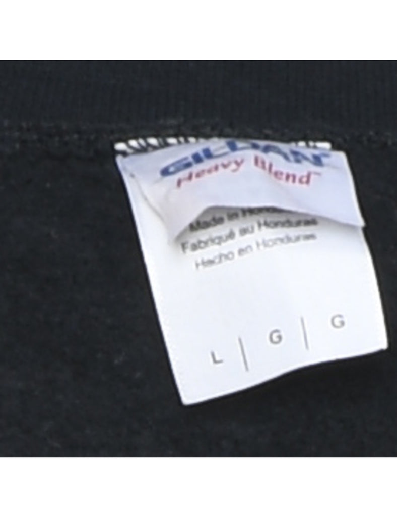 Black & Red Drake Design Christmas Sweatshirt - L