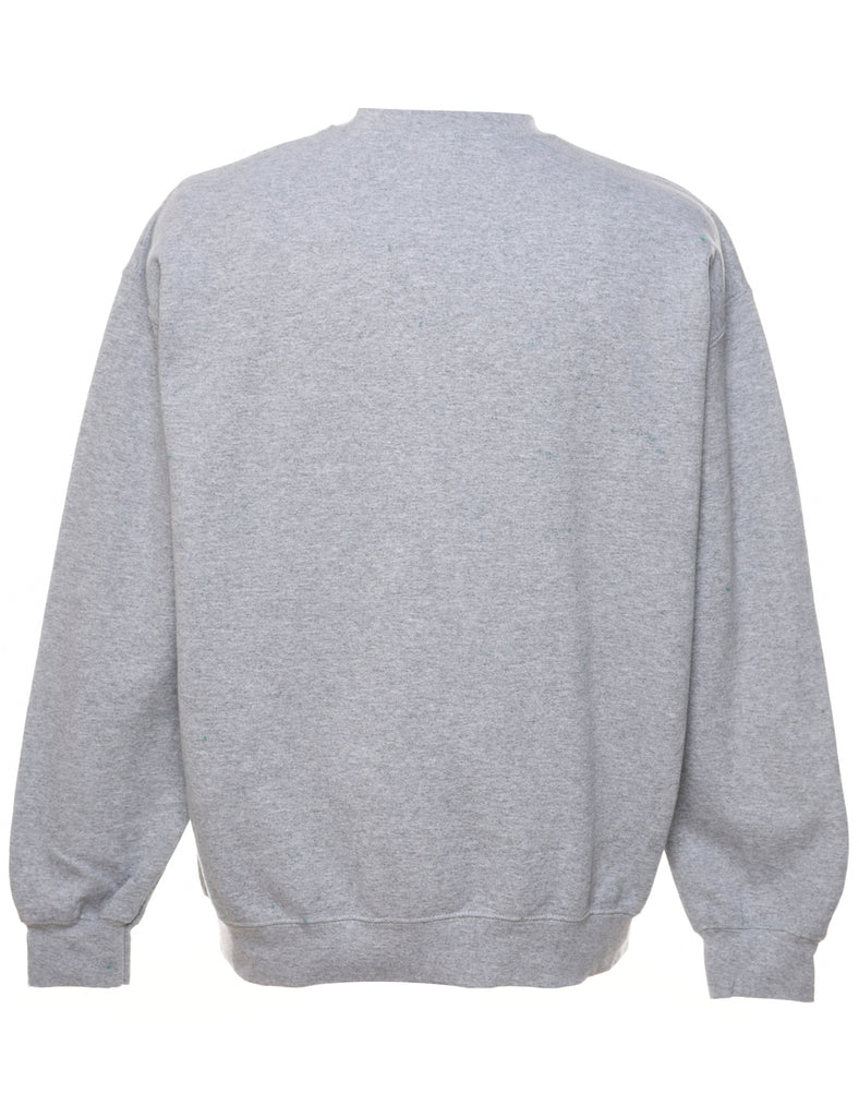 Cat Printed Christmas Sweatshirt - L