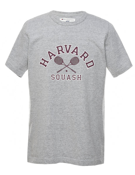 Unisex Champion Champion Harvard Squash Sports T-shirt Grey