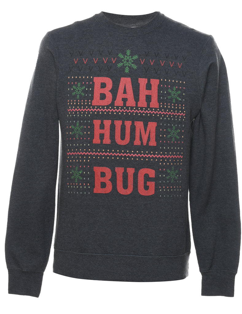 Dark Grey Christmas Sweatshirt - S