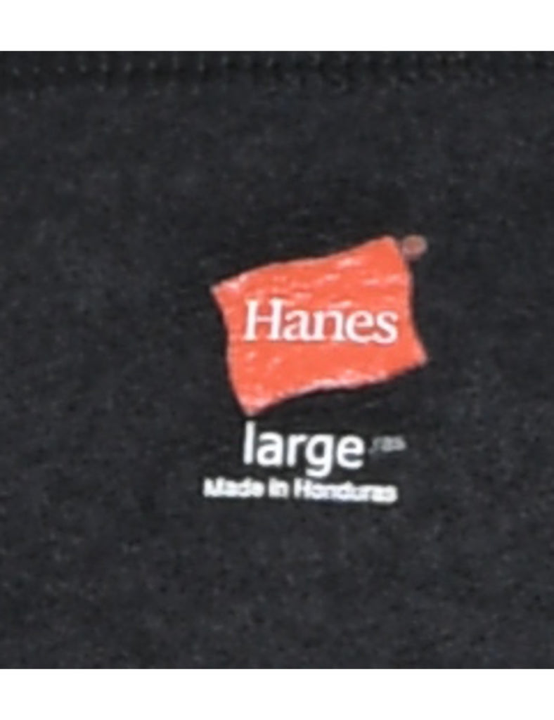 Festive Season Black Printed Christmas Sweatshirt - L