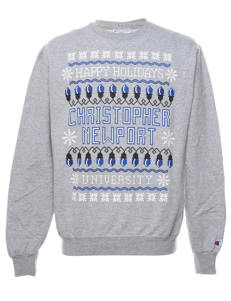 Grey Christmas Sweatshirt - M