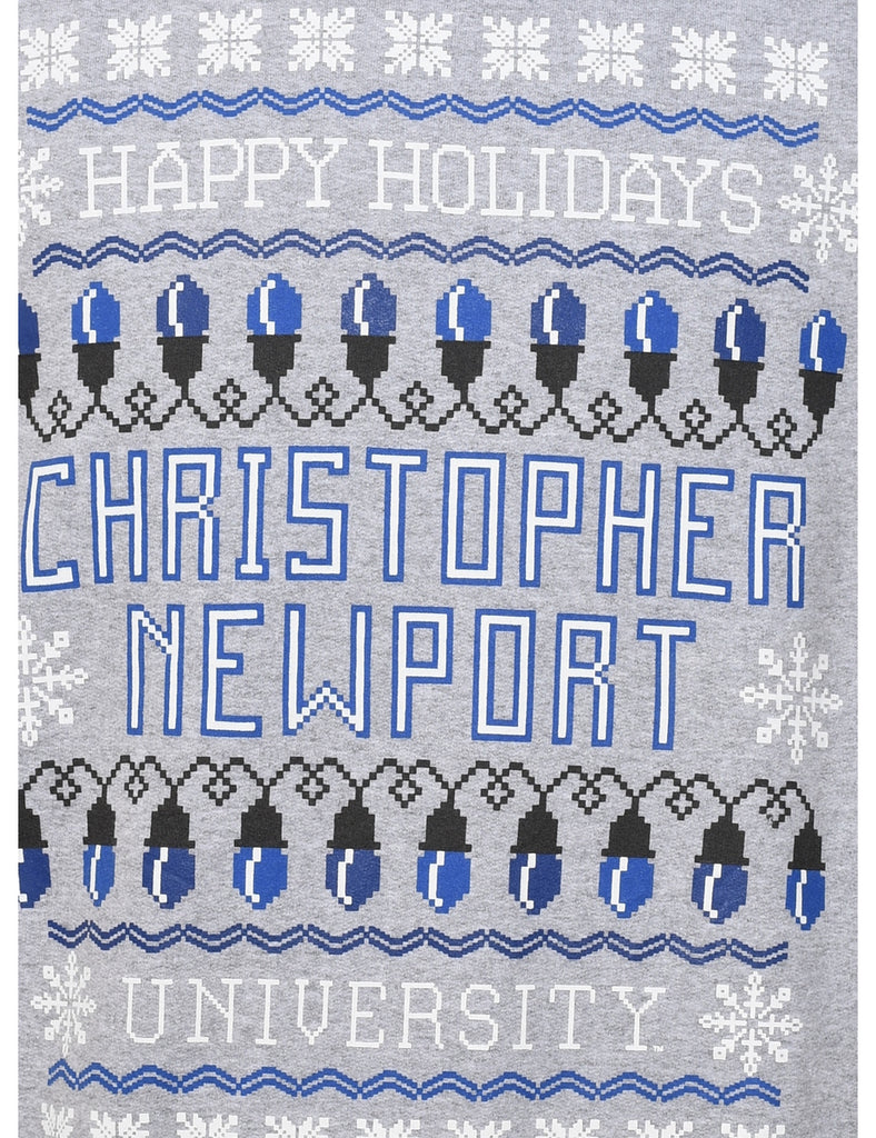 Grey Christmas Sweatshirt - M