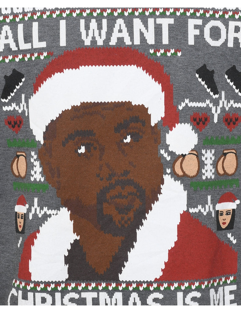 Grey Christmas Sweatshirt - M