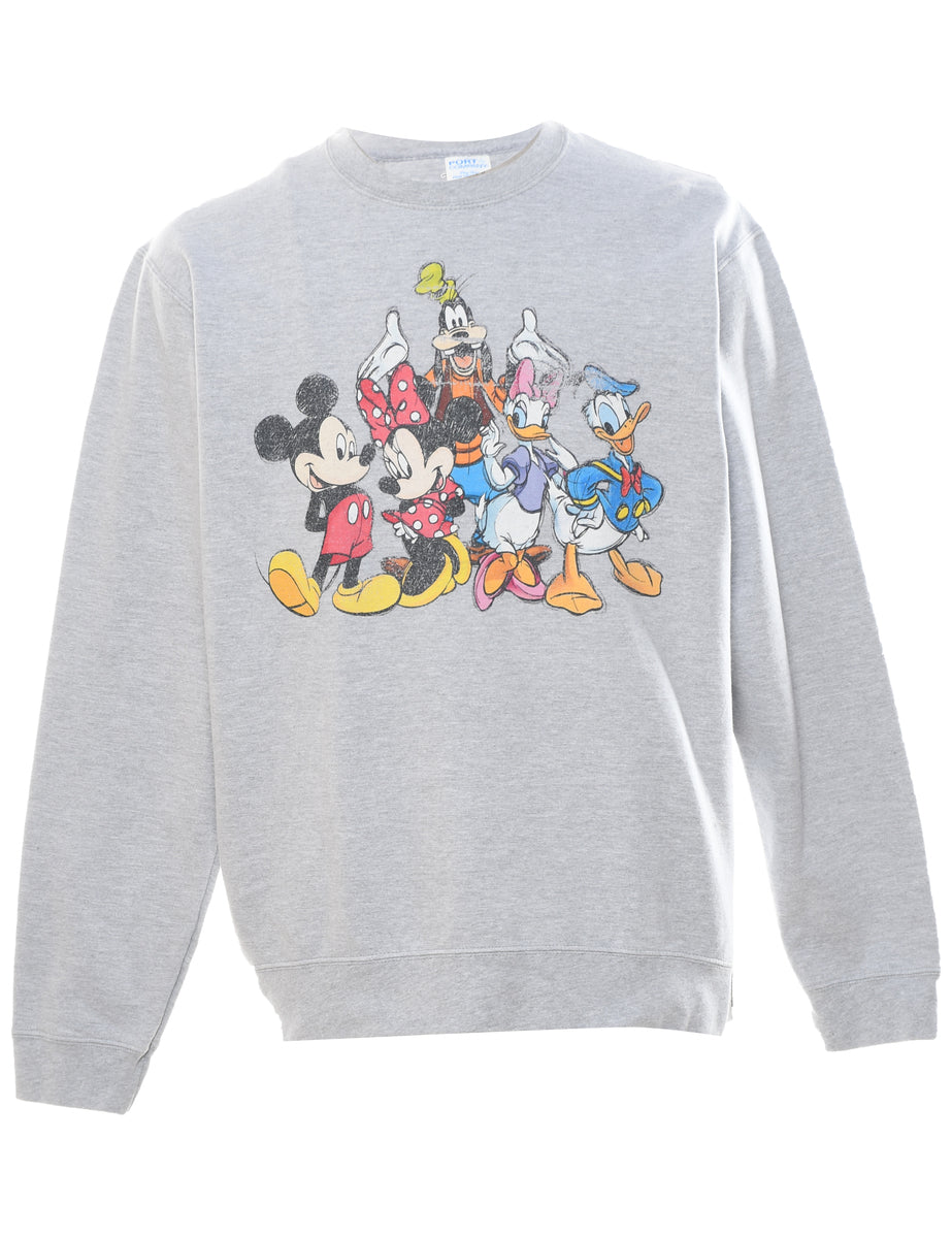 Light Grey Disney Cartoon Sweatshirt L