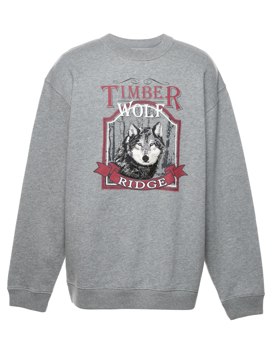Wolf print sweatshirt clearance