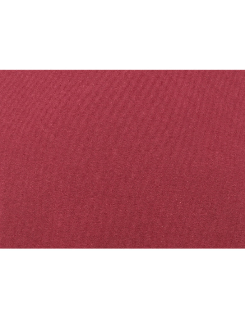 Maroon Plain T-shirt - L