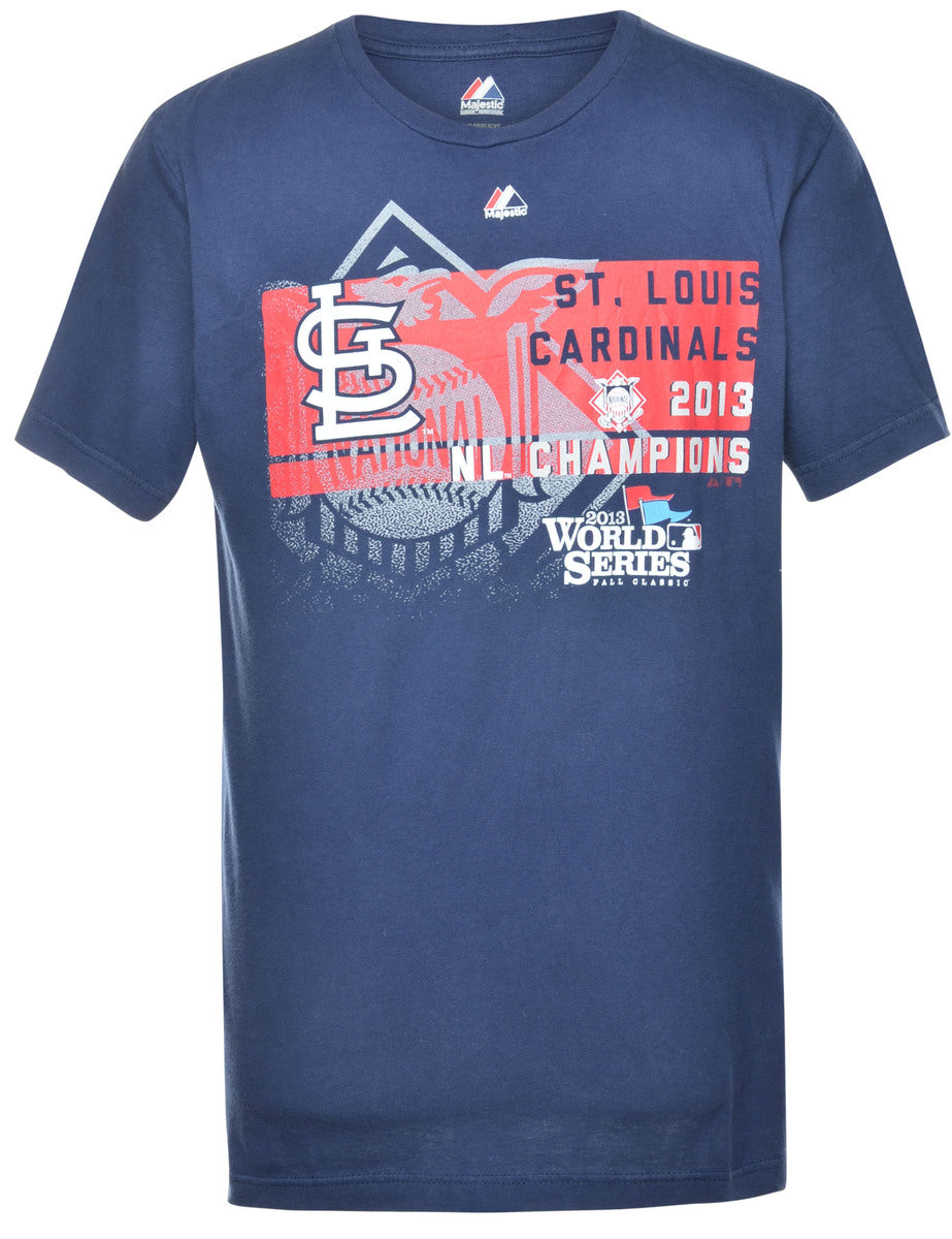 St. Louis Cardinals T-Shirt Bullpen Cart T-Shirt Under Armour M Blue