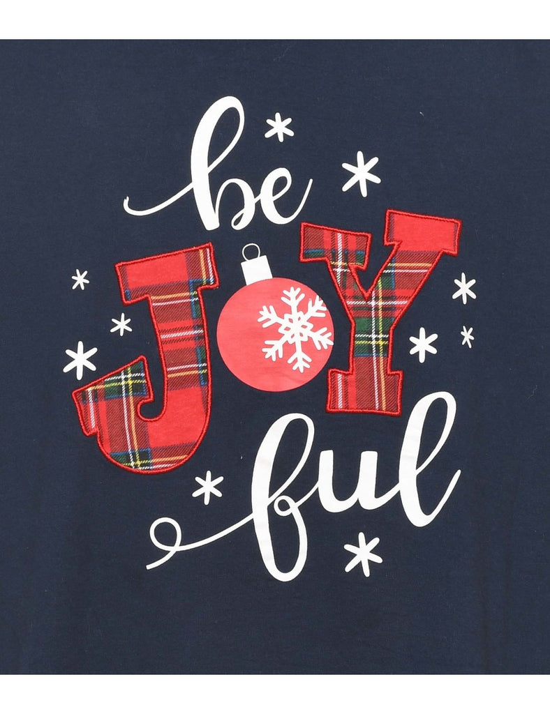 Navy Christmas Sweatshirt - L