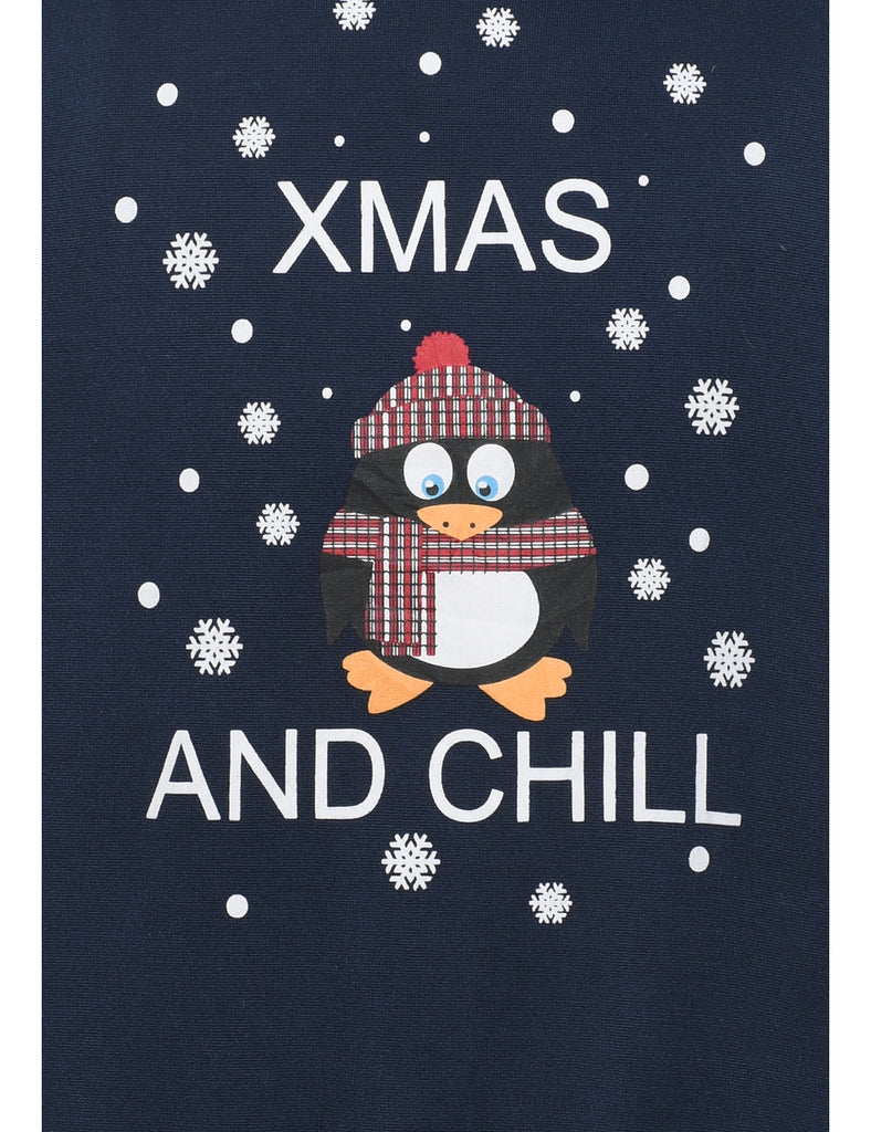Navy Christmas Sweatshirt - M