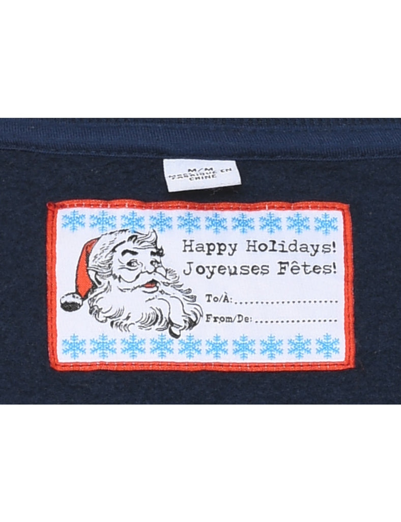 Navy Christmas Sweatshirt - M