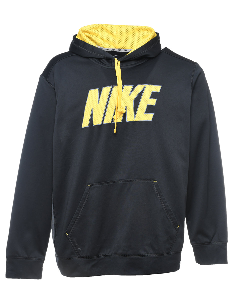 Unisex Nike Nike Black Yellow Therma Fit Hooodie Black XL Beyond Retro