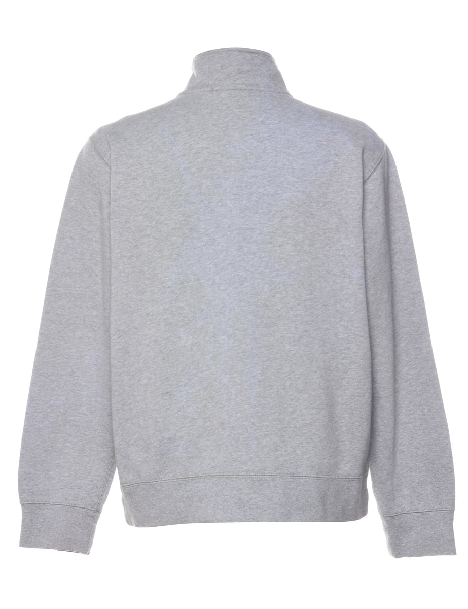 Unisex Nike Nike Quarter Zip Plain Sweatshirt Grey, M Beyond Retro