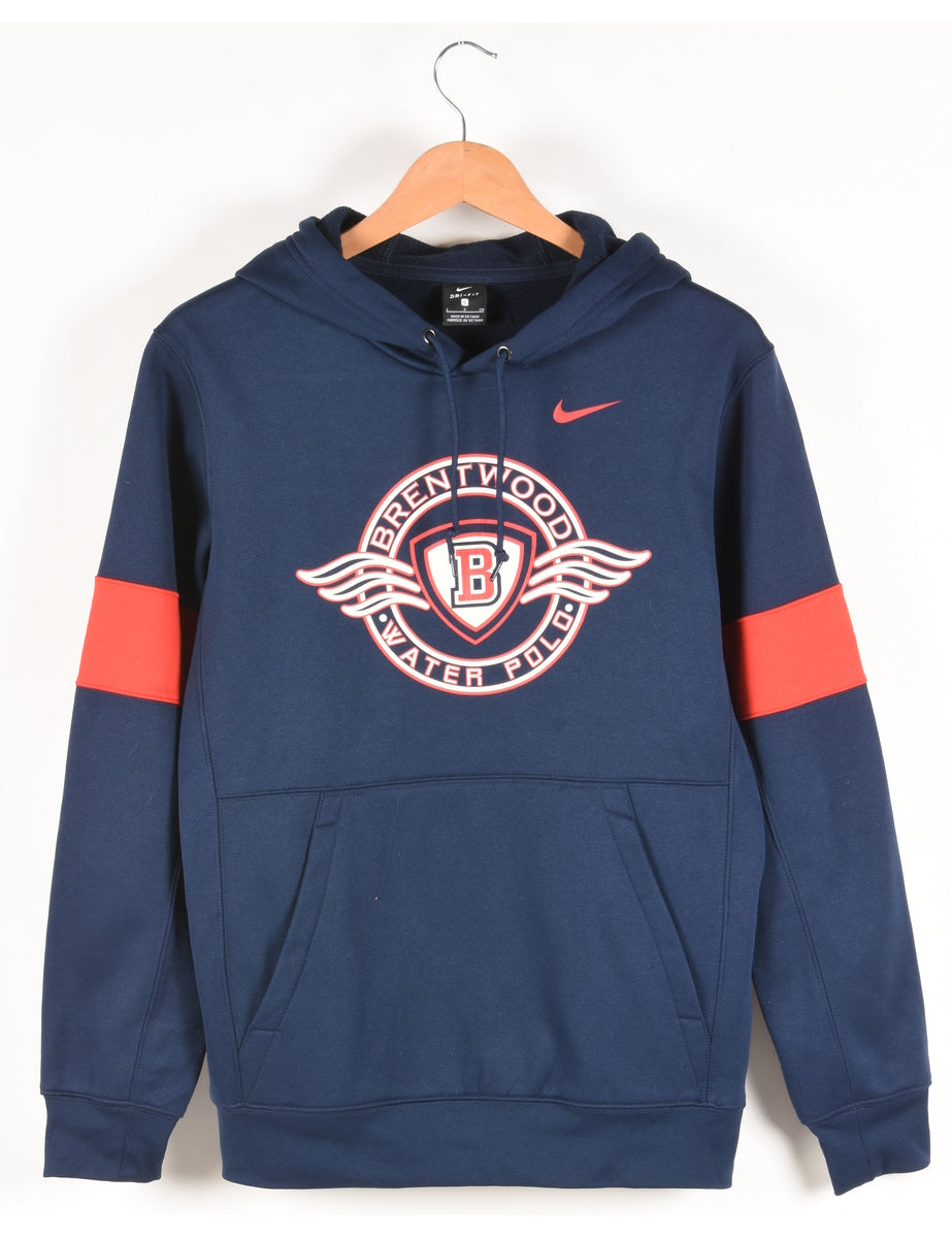 Unisex Nike Petites Nike Printed Hoodie Blue S Beyond Retro
