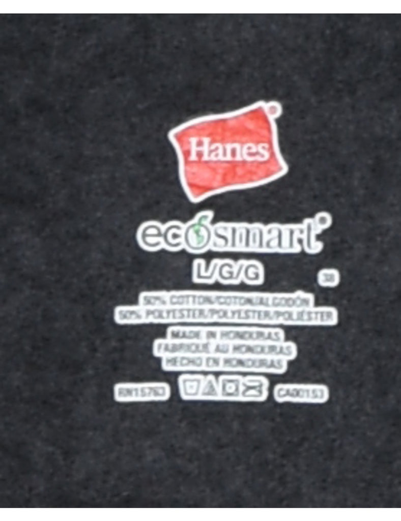 Printed Black Christmas Sweatshirt - L