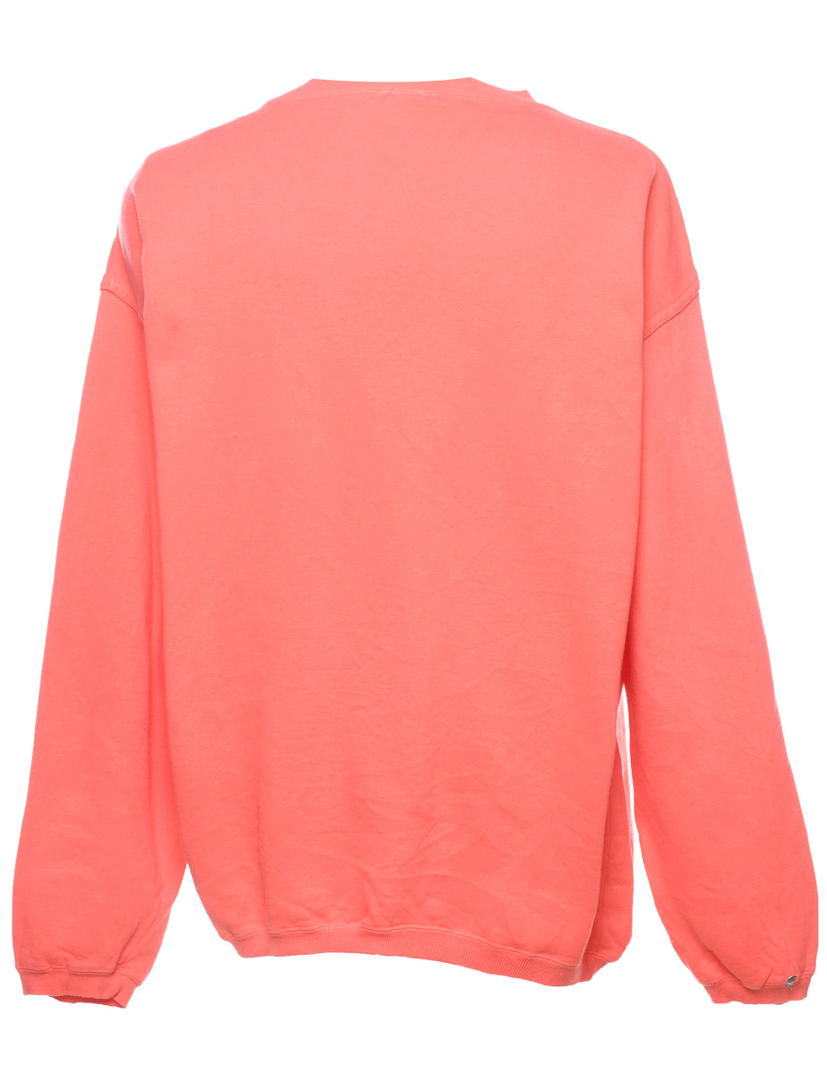 Rainforest Cafe Embroidered Coral Sweatshirt L