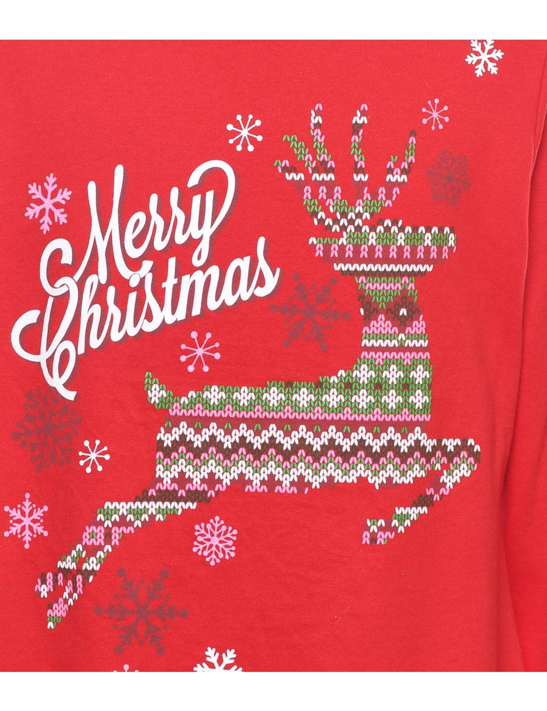 Red Christmas Sweatshirt - L