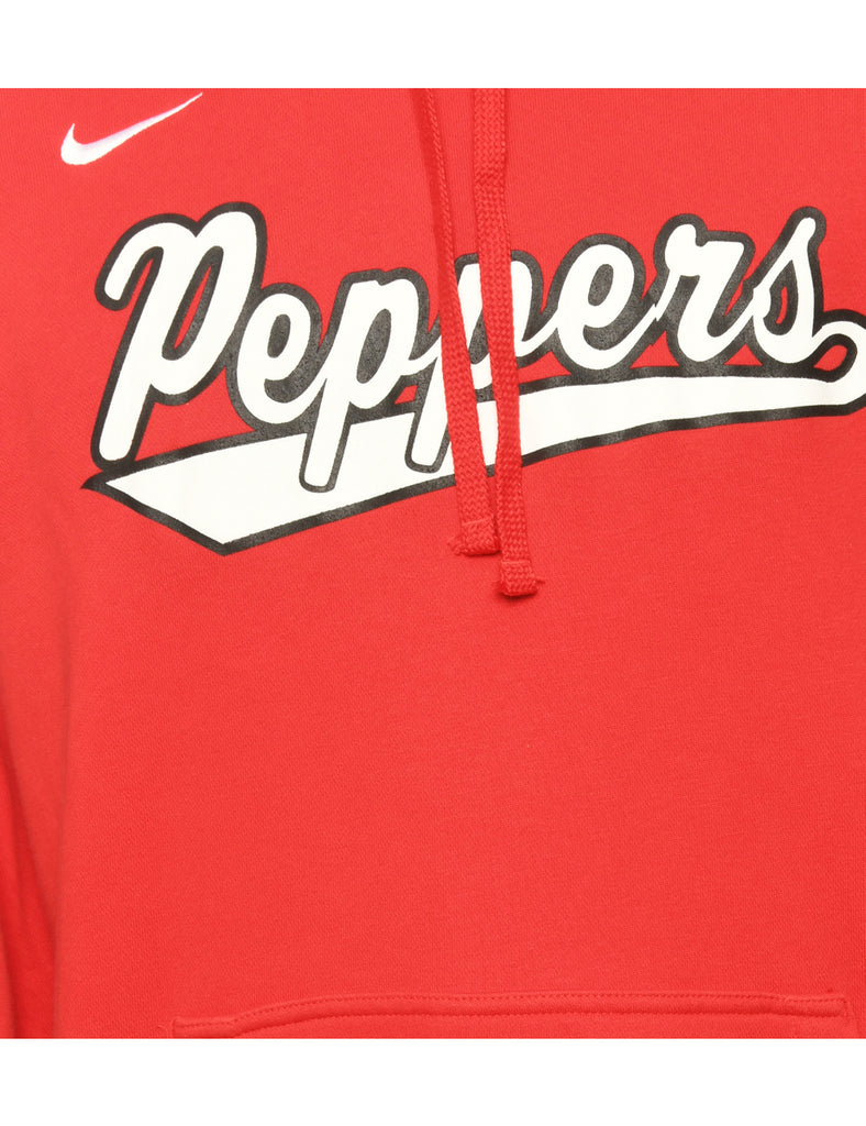 Red Nike Peppers Printed Hoodie - L