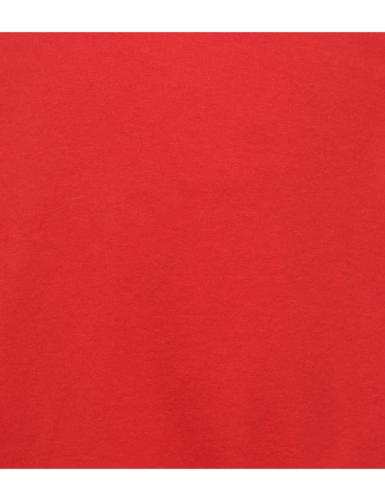 Red Plain Sweatshirt - M