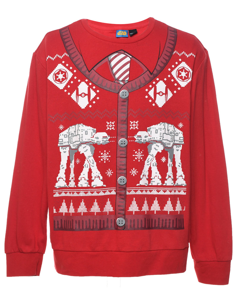 Red Star Wars Christmas Sweatshirt - XL