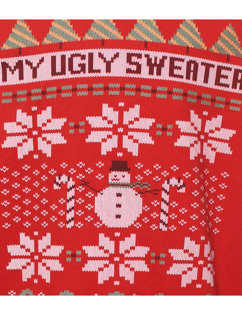 Snowman Christmas Sweatshirt - XL