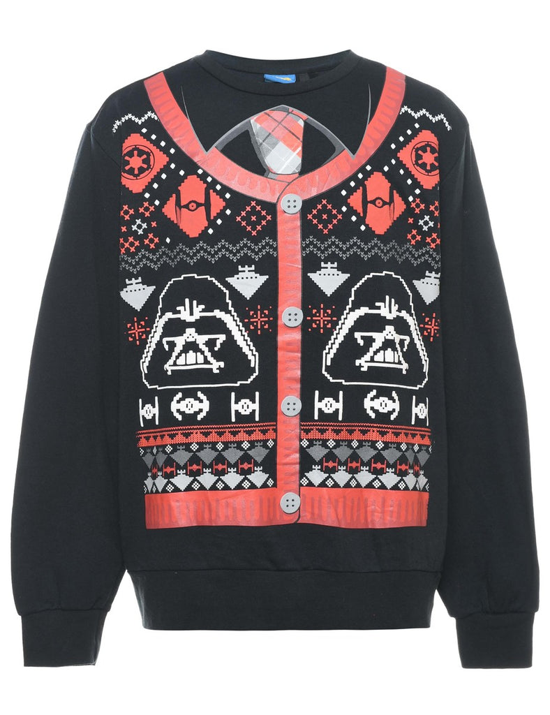 Star Wars Black Christmas Sweatshirt - M